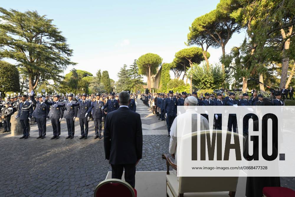 IPA89265431 - Italy, Rome, Vatican, October 3, 2026 Pope Leo XIV Pope Leo XIV celebrating Holy Mass for the Gendarmerie Corps in the Vatican Gardens, Vatican. Photo by VATICAN MEDIA Catholic Press Photo