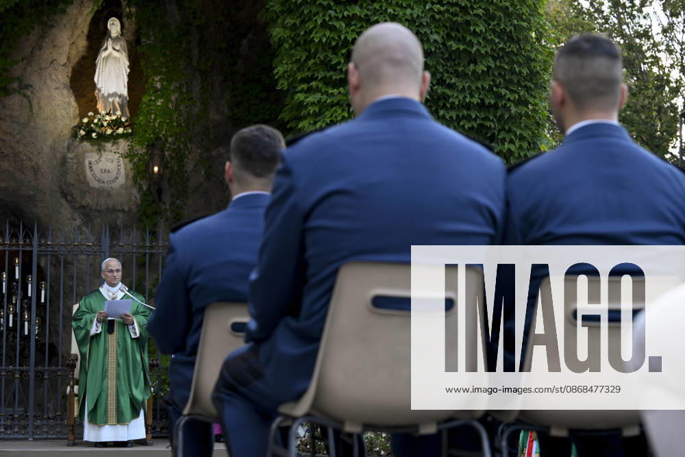 IPA89265435 - Italy, Rome, Vatican, October 3, 2026 Pope Leo XIV Pope Leo XIV celebrating Holy Mass for the Gendarmerie Corps in the Vatican Gardens, Vatican. Photo by VATICAN MEDIA Catholic Press Photo