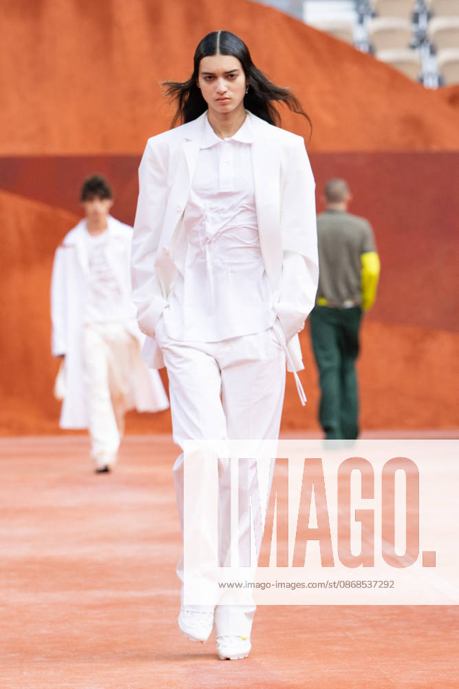 PFW Lacoste - Runway LZ A model walks the runway during the Lacoste Womenswear Spring Summer 2027 show as part of Paris Fashion Week on October 4, 2026 at Roland Garros in Paris, France. Photo by Laurent Zabulon ABACAPRESS.COM
