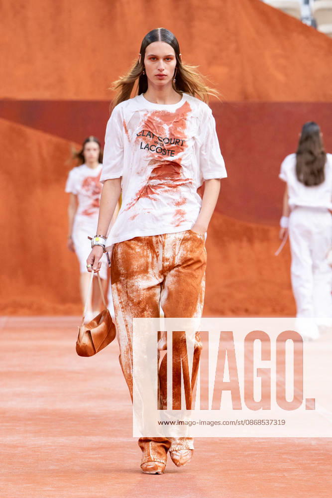 PFW Lacoste - Runway LZ A model walks the runway during the Lacoste Womenswear Spring Summer 2027 show as part of Paris Fashion Week on October 4, 2026 at Roland Garros in Paris, France. Photo by Laurent Zabulon ABACAPRESS.COM