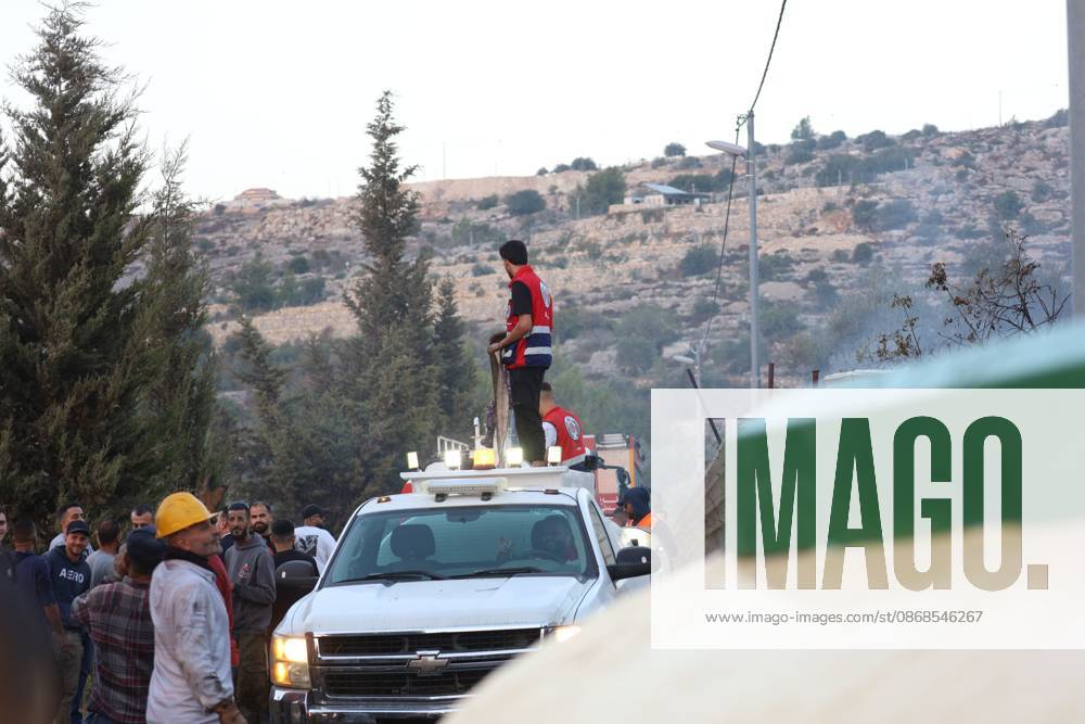 Israeli Settlers Set Fire To Olive Trees And Car Scrap Yard Near Silwad SILWAD, WEST BANK, PALESTINE OCTOBER 4, 2026: Israeli settlers set fire to olive trees and a car scrap yard between the villages of Ein Yabrud and Silwad, according to the information provided. The owner of the repair shop said more than 50 cars were destroyed in the fire. The incident occurred amid ongoing attacks targeting Palestinian property and agricultural land in the area. Fires affecting olive trees and other Palestinian property have also been reported in areas around Silwad. Ramallah Palestine, State of