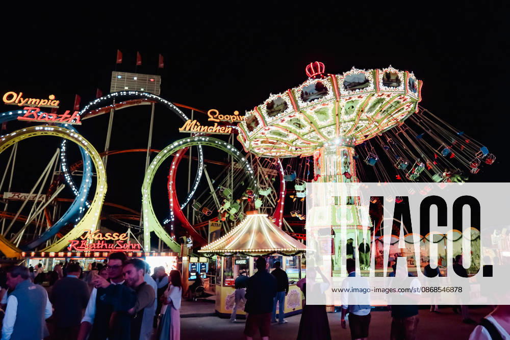 IPA89308746 - Munich, The 191st edition of Oktoberfest. Pictured: A view of the world s largest and most famous folk festival