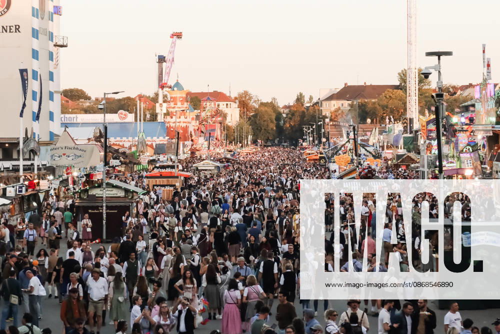 IPA89308775 - Munich, The 191st edition of Oktoberfest. Pictured: A view of the world s largest and most famous folk festival