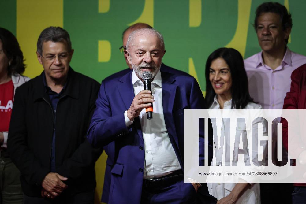 Presidente Lula em coletiva de Imprensa SoO PAULO (SP), Oct. 4, 2026 POLITICS ELECTIONS President Luiz Inacio Lula da Silva at a press conference following the vote count and the confirmation of a runoff election on Sunday night (4). IMAGO Andre Pera Sao Paulo Brasil