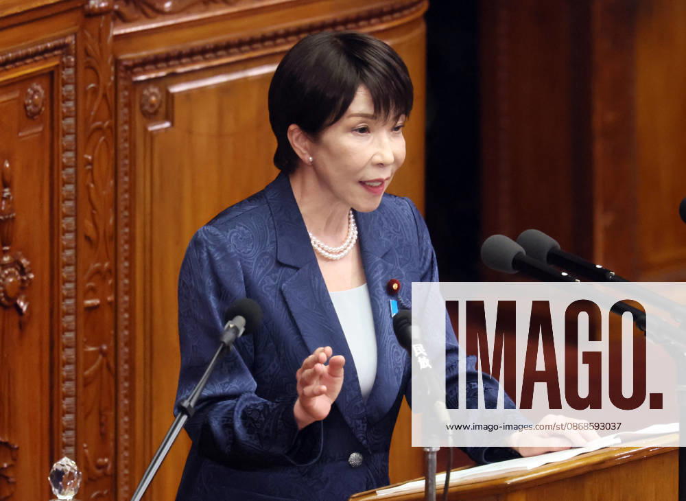 Tokyo, Japan - Japanese Prime Minister Sanae Takaichi delivers her policy speech at Lower House s plenary session at the National Diet in Tokyo on Monday, October 5, 2026. The 69-day extraordinary Diet session will convene through December 12. (photo by Yoshio Tsunoda AFLO) aflo_353477570