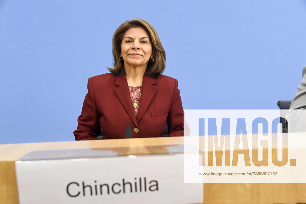 ABB BPK with Laura Chinchilla Miranda, President of Costa Rica and Co-Chair of the ENSK, at a press conference on the composition and priority issues of the North-South Commission on Development Policy at the BPK Federal Press Conference in Berlin on October 5, 2026, Berlin, Germany
