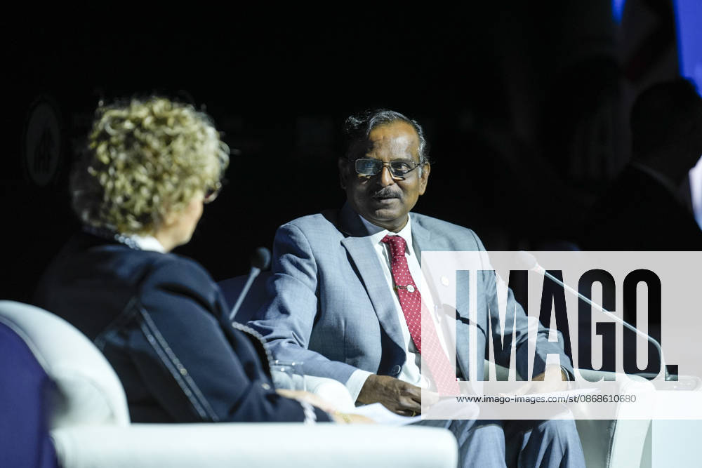 Space agency heads convene for a special session as part of IAC in Antalya ANTALYA, TURKIYE - OCTOBER 5: Indian Space Research Organisation (ISRO) Chairman V. Narayanan (R) delivers a speech during the Space Agency Heads session held as part of the 77th International Astronautical Congress (IAC) at the NEST Congress Center in Antalya, Turkiye, on October 5, 2026. The congress is organized by the International Astronautical Federation (IAF), coordinated by the Turkish Ministry of Industry and Technology, and co-hosted by the Turkish Space Agency (TUA) and SAHA Istanbul. Osmancan Gurdogan Anadolu Antalya Turkey. Editorial use only. Please get in touch for any other usage.