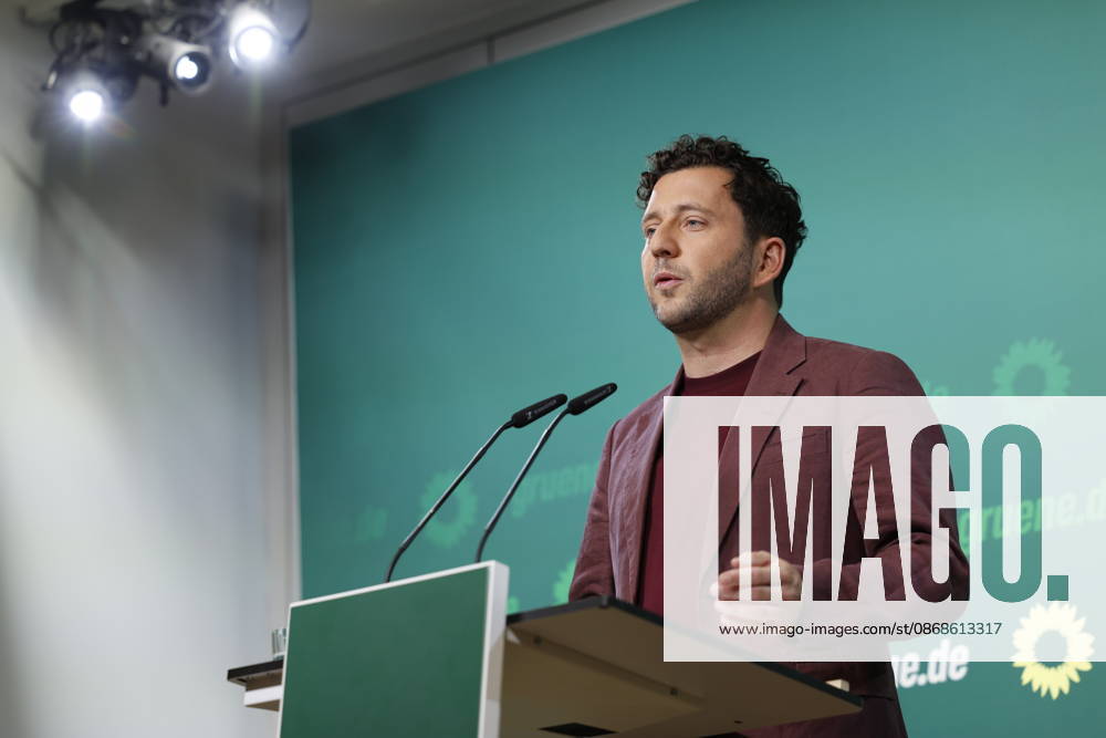 Felix Banaszak, Co-Chair of Alliance 90 The Greens, Press Conference on October 5, 2026, held on October 5, 2026, in Berlin at the Alliance 90 The Greens party headquarters, Germany