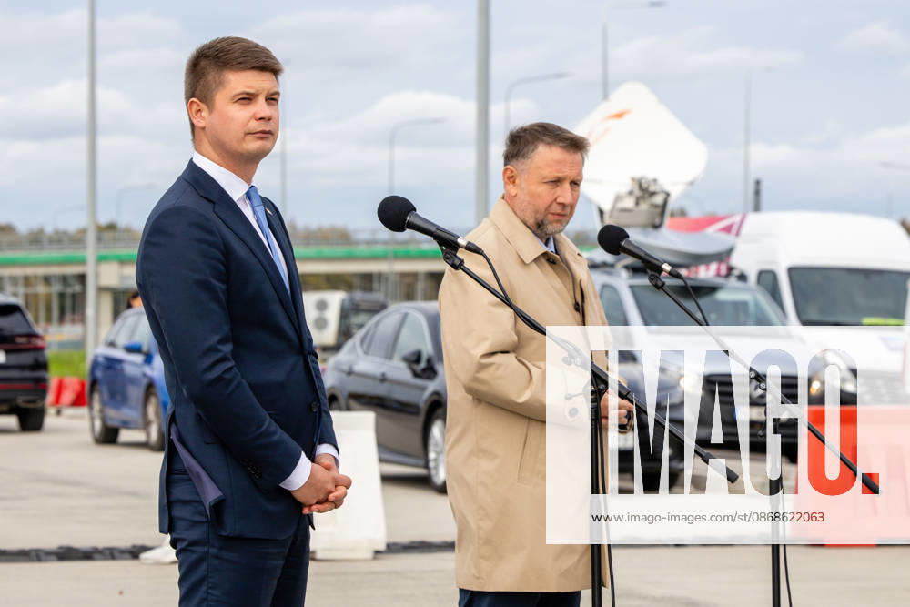 The meeting between Martynas Katelynas and Marcin Kierwinski at the Budzisko border checkpoint on October 5, 2026, in Budzisko