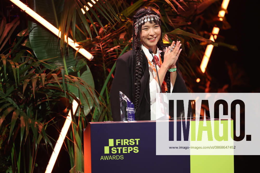 FIRST STEPS 2026 Short Steps Winner: QAMAJAI by Yerkezhan Sabitbekova Award ceremony on stage at the FIRST STEPS 2026 awards ceremony at the Theater des Westens in Berlin