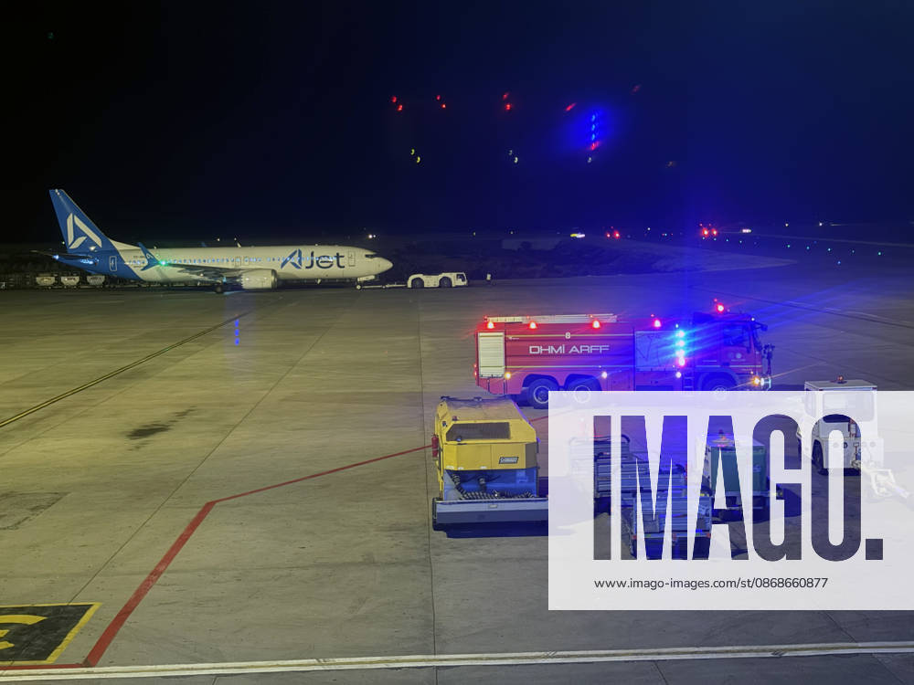 (261005) -- SANLIURFA, Oct. 5, 2026 -- Photo taken on Oct. 5, 2026 shows the passenger plane of Turkish airline AJet after it landed at Sanliurfa GAP Airport in T¨¹rkiye. A passenger plane flying from the Turkish capital Ankara to the southeastern province of Sanliurfa landed safely on Monday after a note claiming an explosive device was on board was found, local authorities said. ( Handout via Xinhua) T?RKIYE-SANLIURFA-PASSENGER PLANE-BOMBING CLAIM-LANDED MustafaxKaya