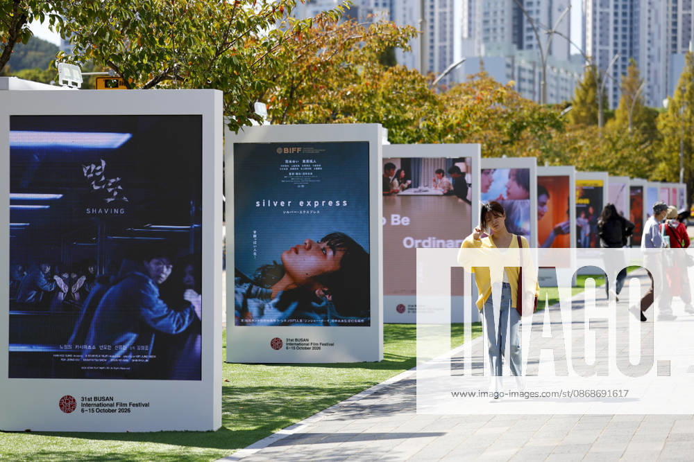 People visit the Busan International Film Festival, South Korea People walk near the Busan Cinema Center, the main venue of the 31st Busan International Film Festival (BIFF), in Busan, South Korea, on October 06, 2026. Busan South Korea
