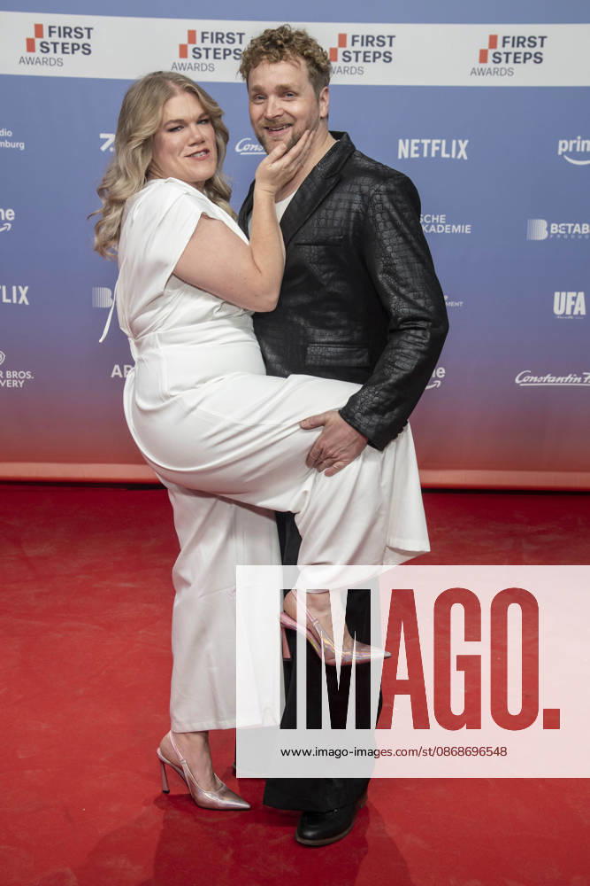 ABB FIRSTSTEPS: Gisa Flake and Knud Riepen walk the red carpet at the 2026 FIRST STEPS Awards ceremony at the Theater des Westens on October 5, 2026, in Berlin, Germany