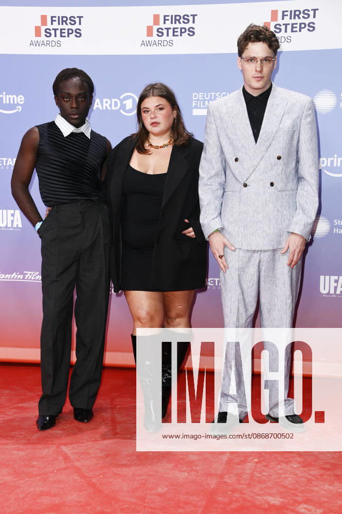 Benny O Arthur, Runa Greiner, and Til Schindler at the 27th First Steps Awards ceremony in 2026 at the Theater des Westens in Berlin, October 5, 2026 Foto:xN.xKubelkax xFuturexImagex first_steps_6206