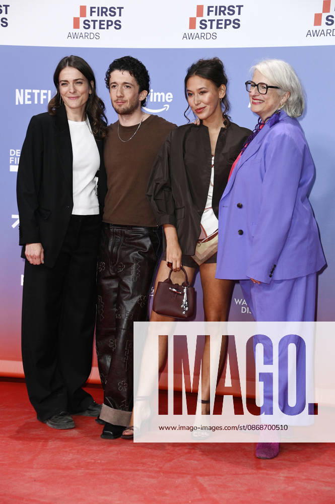 Linda Kirmse, Maximilian Mundt, Malaya Stern Takeda, and Claudia Löwe at the 27th First Steps Awards ceremony in 2026 at the Theater des Westens in Berlin, October 5, 2026 Foto:xN.xKubelkax xFuturexImagex first_steps_6208