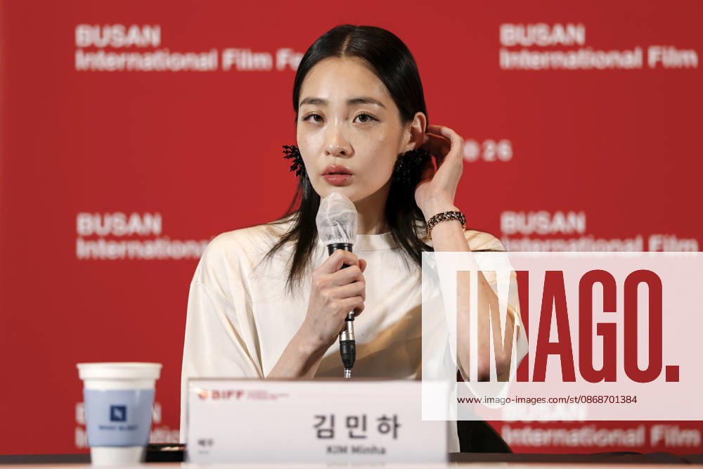 The Table: Day and Night cast at Busan International Film Festival South Korean actor Kim Min-ha speaks during a press conference for The Table: Day and Night, the opening film of the 31st Busan International Film Festival (BIFF), at the Busan Cinema Center in Busan, South Korea, on October 06, 2026. Busan South Korea