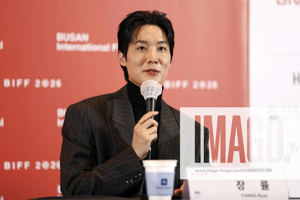 The Table: Day and Night cast at Busan International Film Festival South Korean actor Chang Ryul speaks during a press conference for The Table: Day and Night, the opening film of the 31st Busan International Film Festival (BIFF), at the Busan Cinema Center in Busan, South Korea, on October 06, 2026. Busan South Korea