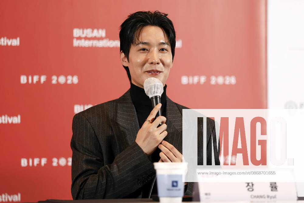 The Table: Day and Night cast at Busan International Film Festival South Korean actor Chang Ryul speaks during a press conference for The Table: Day and Night, the opening film of the 31st Busan International Film Festival (BIFF), at the Busan Cinema Center in Busan, South Korea, on October 06, 2026. Busan South Korea