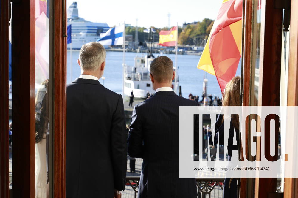Finland King Felipe with President Alexander Stubb during the official welcoming ceremony marking the start of the statevisit to Finland. Â