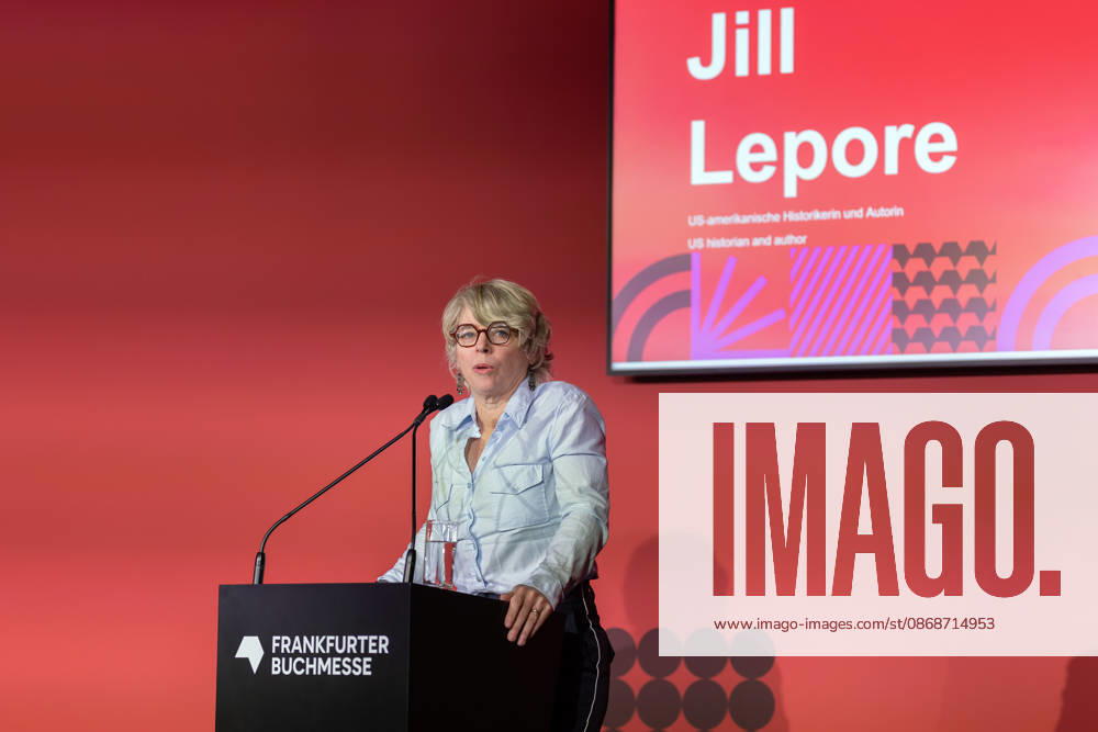 Frankfurt Book Fair 2026 Jill Lepore, American historian and author Opening press conference of the Frankfurt Book Fair 2026, Frankfurt am Main, Hesse, Germany, Exhibition Center