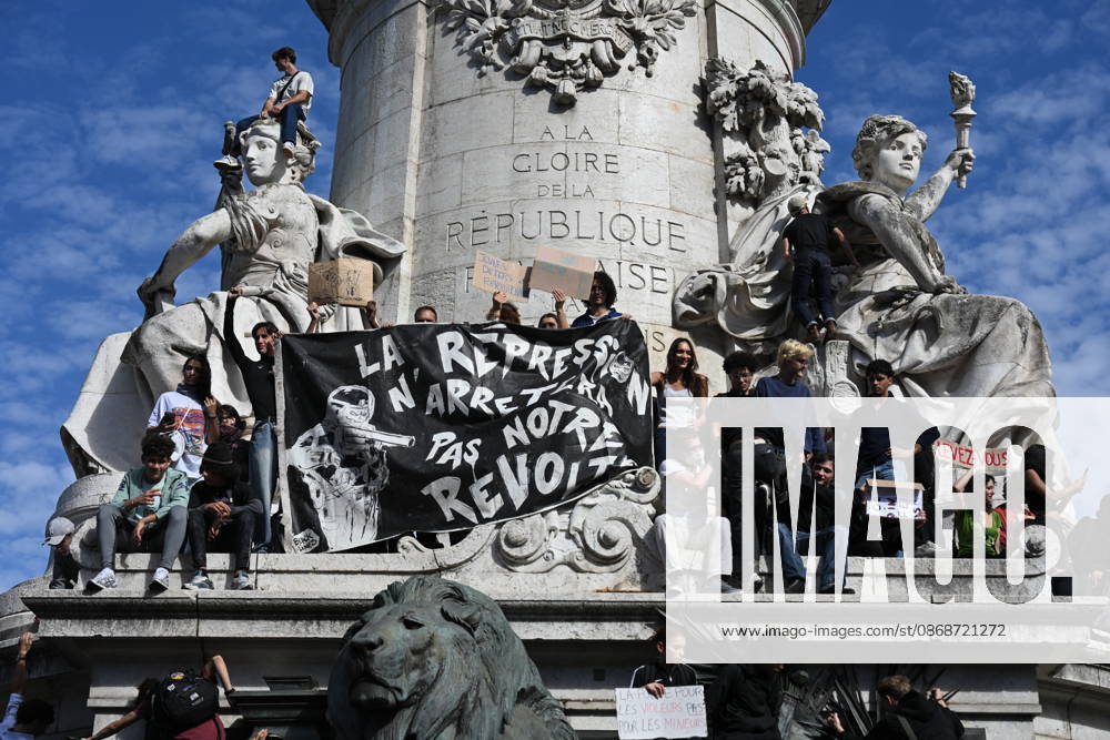 Student trade union organisations called for a secondary school protest on 6 October 2026 in Paris to demand more resources for secondary schools. - 06 10 2026 - France Ile-de-France (region) Paris - JulienxMattiax Pictorium LePictorium_0341915