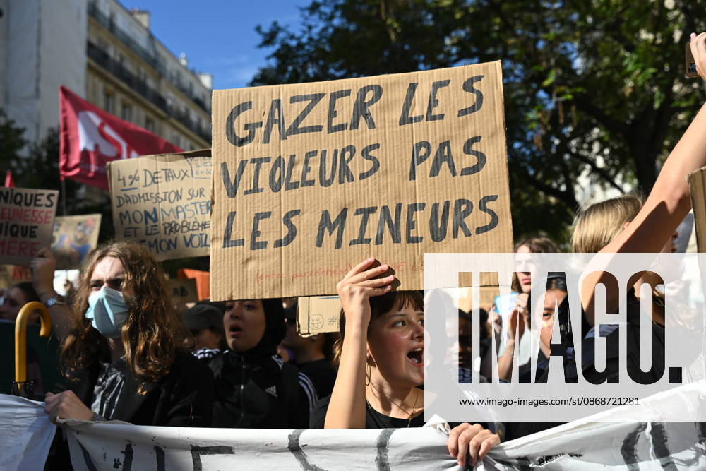 Student trade union organisations called for a secondary school protest on 6 October 2026 in Paris to demand more resources for secondary schools. - 06 10 2026 - France Ile-de-France (region) Paris - JulienxMattiax Pictorium LePictorium_0341918