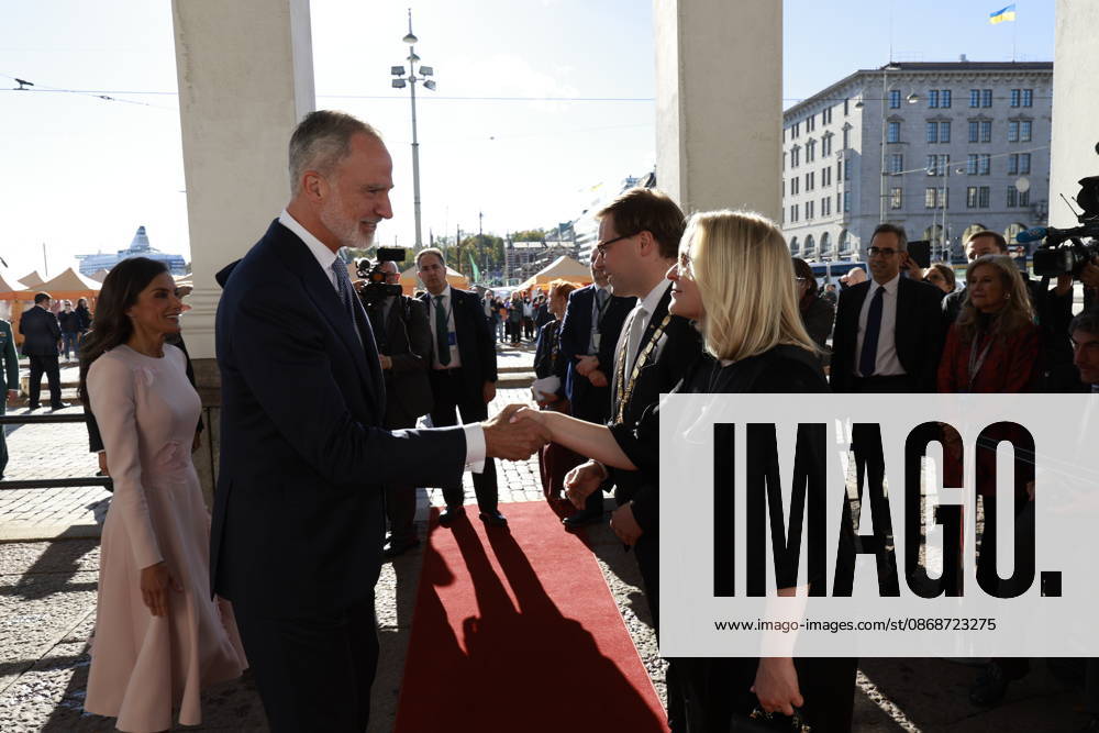 Finland Queen Letizia and King Felipe with President Alexander Stubb and Suzanne Innes-Stubb on the 1st day of the 2 day statevisit to Finland. Â