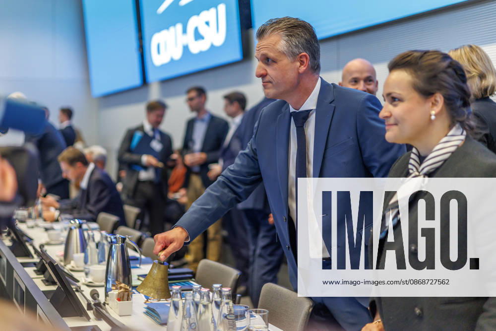 CDU CSU Caucus Meeting: Thorsten Frei (CDU), Caucus Chair, at a caucus meeting on October 6, 2026, in Berlin, Berlin, Berlin, Germany, Bundestag