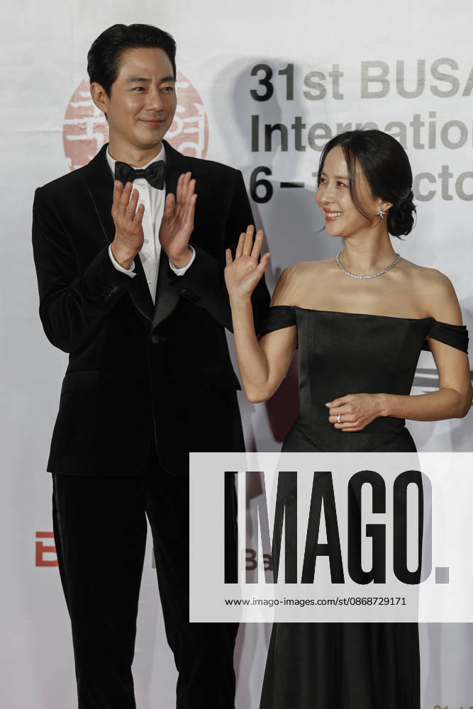 Stars gather at busan international film festival in south korea South Korean actors Zo In-sung (L) and Cho Yeo-jeong pose for photographs during a photocall ahead of the opening ceremony of the 31st Busan International Film Festival (BIFF) at the Busan Cinema Center in Busan, South Korea, on October 06, 2026. Busan South Korea