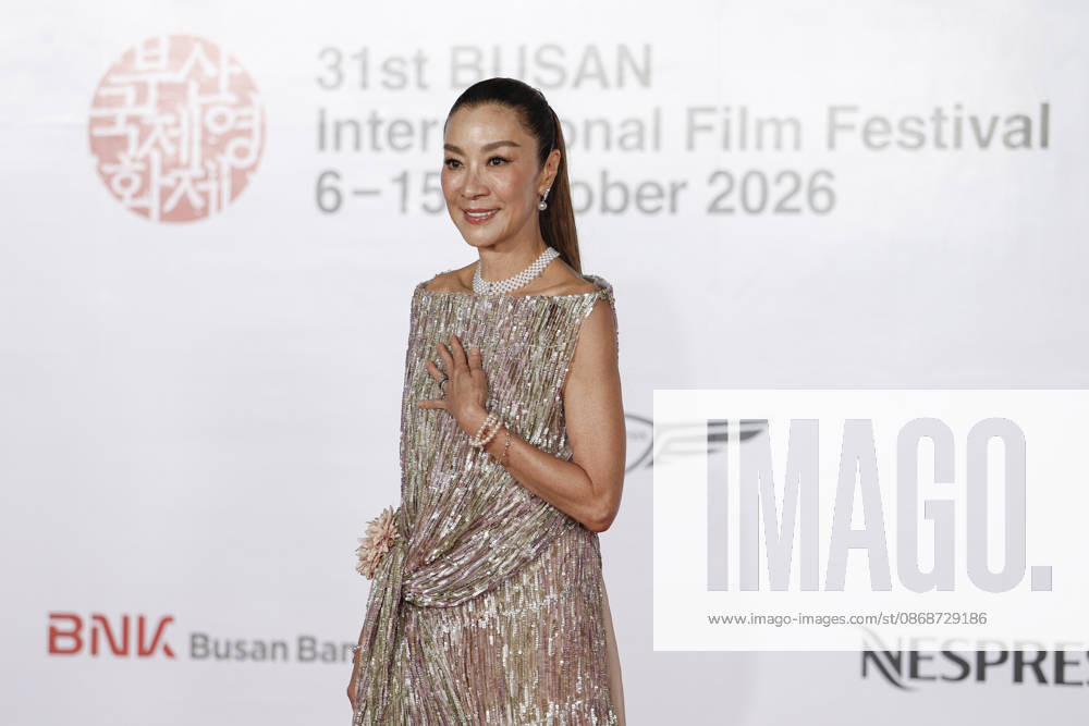 Stars gather at busan international film festival in south korea Malaysian actress Michelle Yeoh poses for photographs during a photocall ahead of the opening ceremony of the 31st Busan International Film Festival (BIFF) at the Busan Cinema Center in Busan, South Korea, on October 06, 2026. Busan South Korea