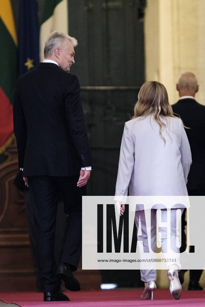 Lithuanian President Gitanas NausÄ—da Visits Italy Italian Prime Minister Giorgia Meloni meets with President of the Republic of Lithuania Gitanas NausÄ—da at Palazzo Chigi during his official institutional visit to Italy. Rome, Italy, October 6, 2026. Rome Italy