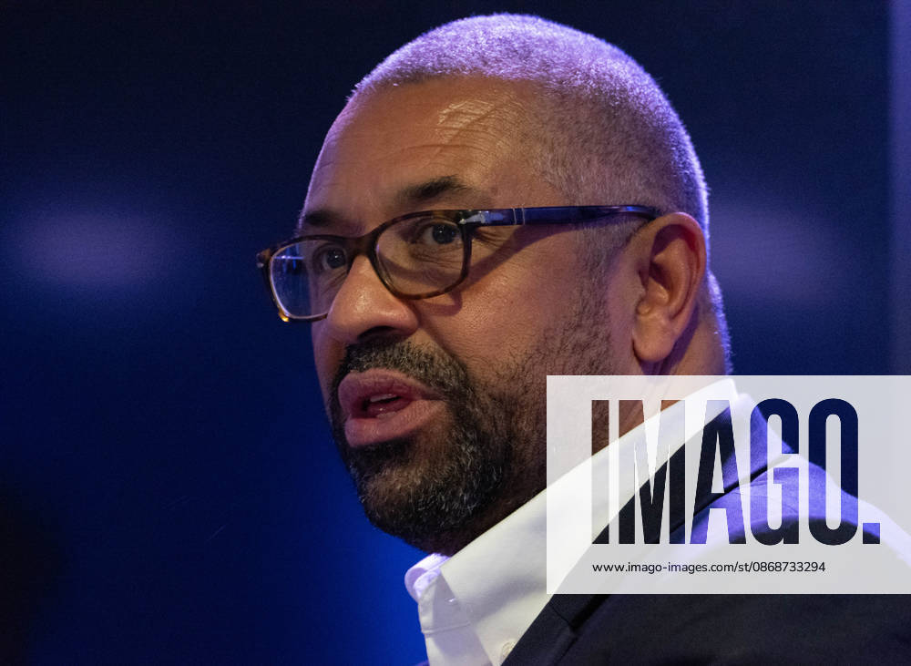 Mayor candidate of London, Sir James Cleverly delivers a keynote policy speech on housing development and planning inside the auditorium at the Conservative Party Conference. Cleverly outlined proposals targeting homes affordability, brownfield regeneration, infrastructure zoning, and reforms to the London Plan. Birmingham United Kingdom - ZUMAs197 20261006_aaa_s197_056