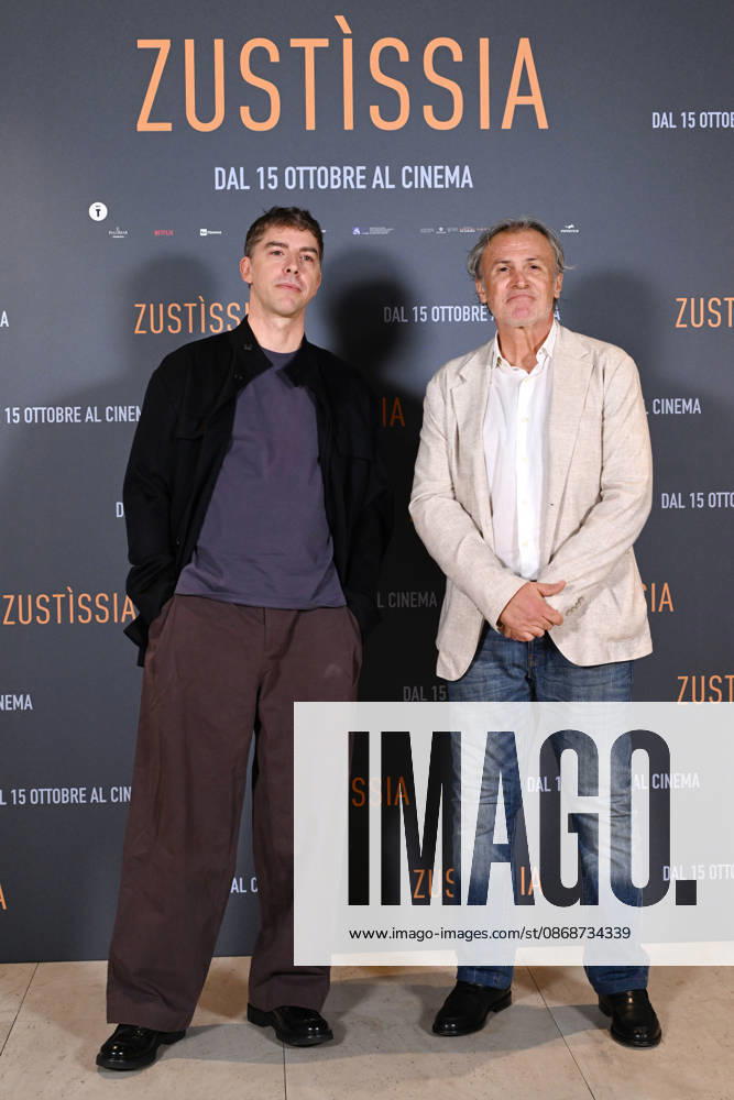 Michele Riondino and Fabrizio Ferracane during the photocall for the presentation of the film Zustissia, inspired by the true story of the longest miscarriage of justice in Italian history: 33 years of wrongful imprisonment. Rome, October 6, 2026 Rome Italy - ZUMAa289 20261006_zia_a289_102