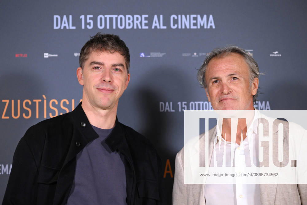 Michele Riondino and Fabrizio Ferracane during the photocall for the presentation of the film Zustissia, inspired by the true story of the longest miscarriage of justice in Italian history: 33 years of wrongful imprisonment. Rome, October 6, 2026 Rome Italy - ZUMAa289 20261006_zia_a289_104