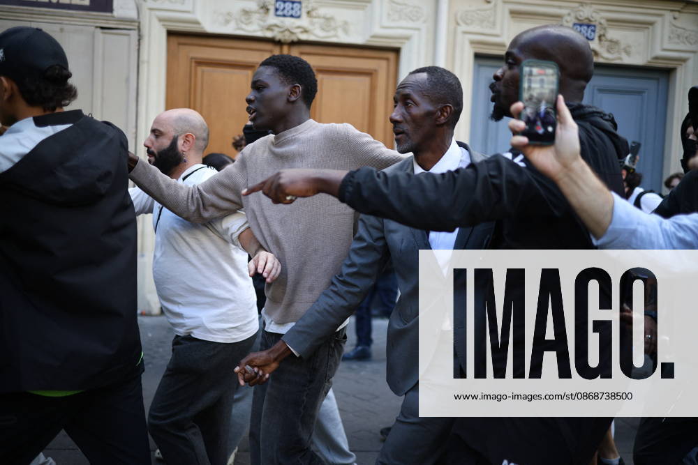 Student Demonstration - Paris Saint Denis Mayor Bally Bagayoko during the Clashes on the sidelines of the students protest against the current state of public education, once again, on October 6, 2026, in Paris, France. They demand more resources for the national education system, and raise against the far right party - le Rassemblement National. Photo by Raphael Lafargue ABACAPRESS.COM Paris France