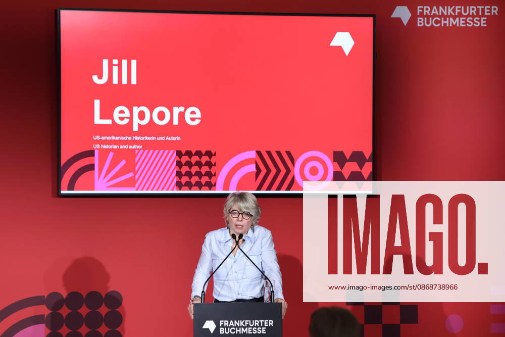 Opening of the 78th Frankfurt Book Fair: Jill Lepore, an American historian and author, speaks at the opening press conference for the Frankfurt Book Fair 2026. The Czech Republic will be the Guest of Honor in 2026. The 78th Frankfurt Book Fair will take place October 7–11, 2026, at the Frankfurt am Main Exhibition Center in Hesse, Germany. 2026-10-06_frankfurter-buchmesse_14