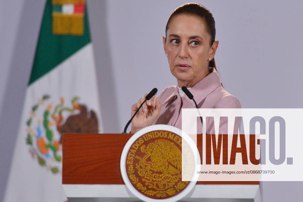 TO-45365-MEXICO , June 10, 2026. Mexican President Claudia Sheinbaum spoke about the increase in health clinics and national policy during the "People& 039;s Conference" at the National Palace in Mexico City. Clasos.com.mx - ZUMAcs4_ 20261006_faa_cs4_041