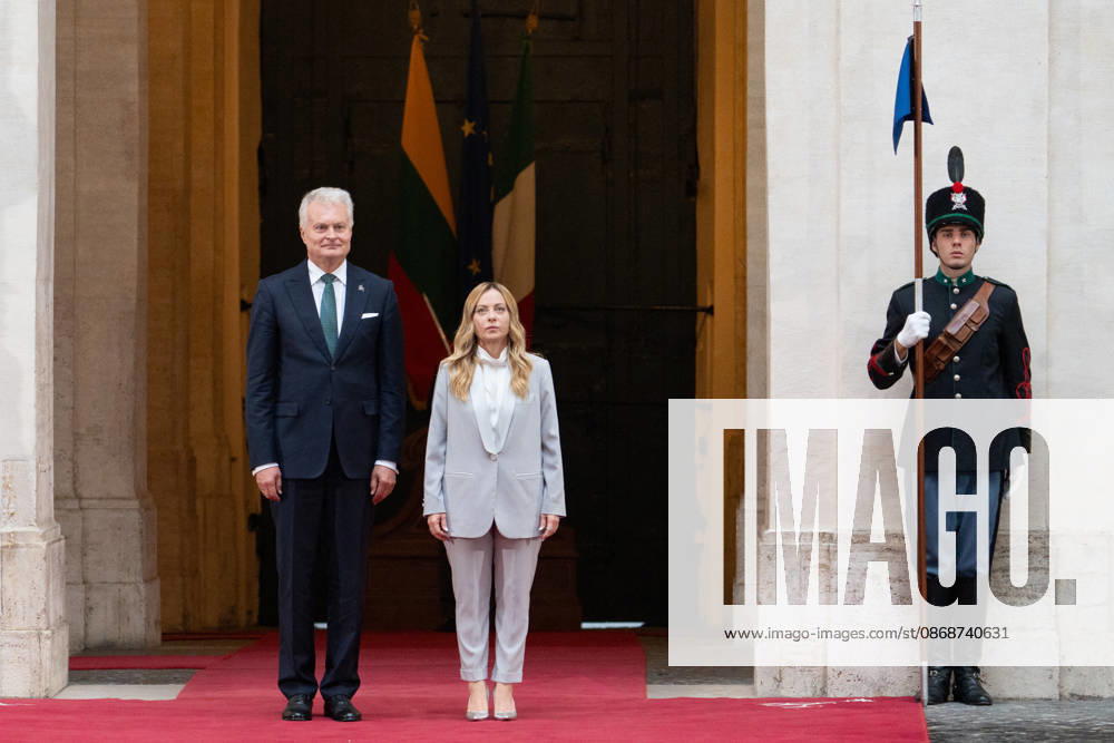 Giorgia Meloni Meets Gitanas Nauseda At Palazzo Chigi - Rome Italian Prime Minister Giorgia Meloni meets with Lithuanian President Gitanas Nauseda at Palazzo Chigi in Rome, Italy on October 6, 2026. Photo by Andrea Bracaglia ABACAPRESS.COM Rome Italy Italy