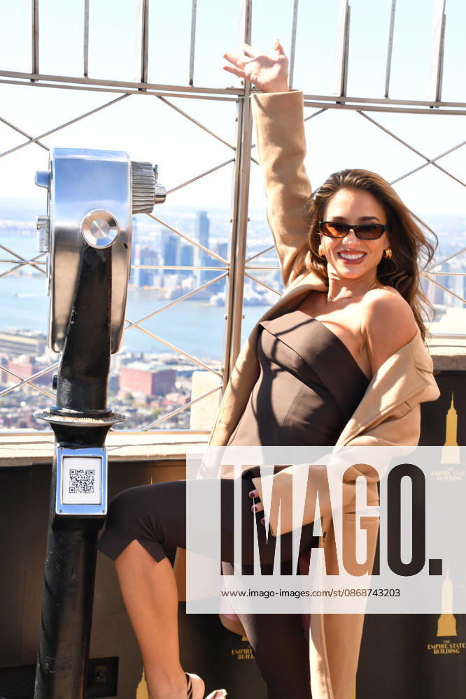 NEW YORK, NY- OCTOBER 6: Jessie James Decker at the Empire State Building to Celebrate the Release of New Cookbook The Secret Sauce: A Family Cookbook Seasoned with Love on October 6, 2026 in New York City.