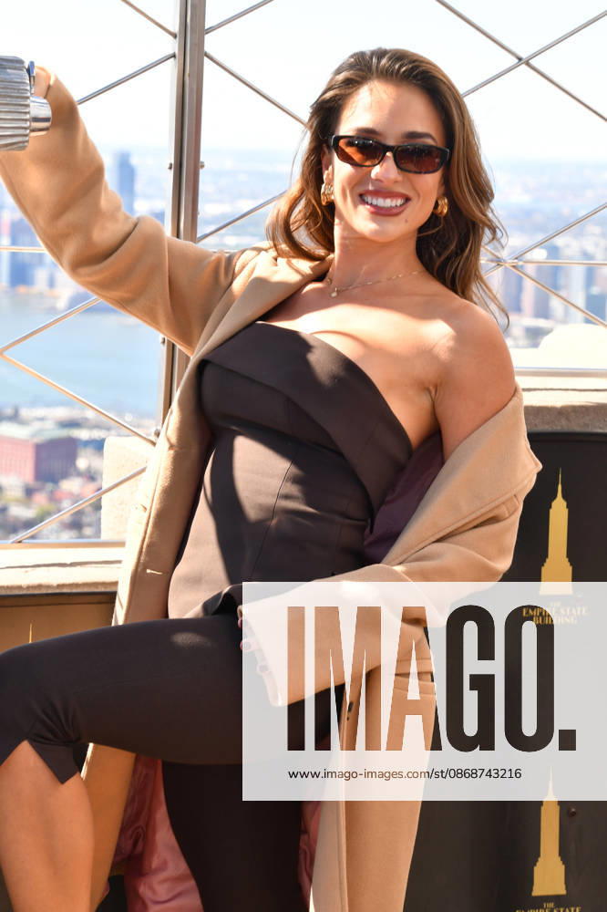 NEW YORK, NY- OCTOBER 6: Jessie James Decker at the Empire State Building to Celebrate the Release of New Cookbook The Secret Sauce: A Family Cookbook Seasoned with Love on October 6, 2026 in New York City.