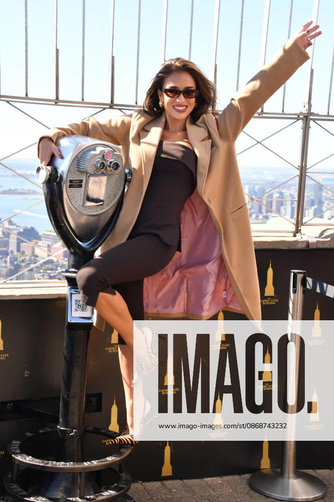 NEW YORK, NY- OCTOBER 6: Jessie James Decker at the Empire State Building to Celebrate the Release of New Cookbook The Secret Sauce: A Family Cookbook Seasoned with Love on October 6, 2026 in New York City.