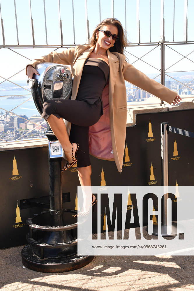 NEW YORK, NY- OCTOBER 6: Jessie James Decker at the Empire State Building to Celebrate the Release of New Cookbook The Secret Sauce: A Family Cookbook Seasoned with Love on October 6, 2026 in New York City.