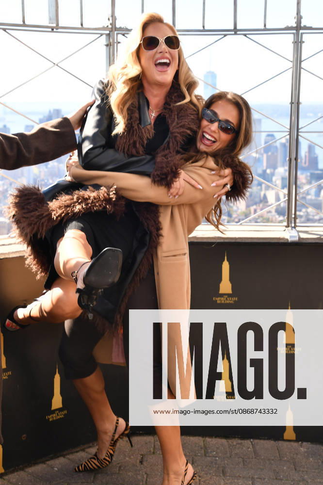NEW YORK, NY- OCTOBER 6: Karen Parker and Jessie James Decker at the Empire State Building to Celebrate the Release of New Cookbook The Secret Sauce: A Family Cookbook Seasoned with Love on October 6, 2026 in New York City.