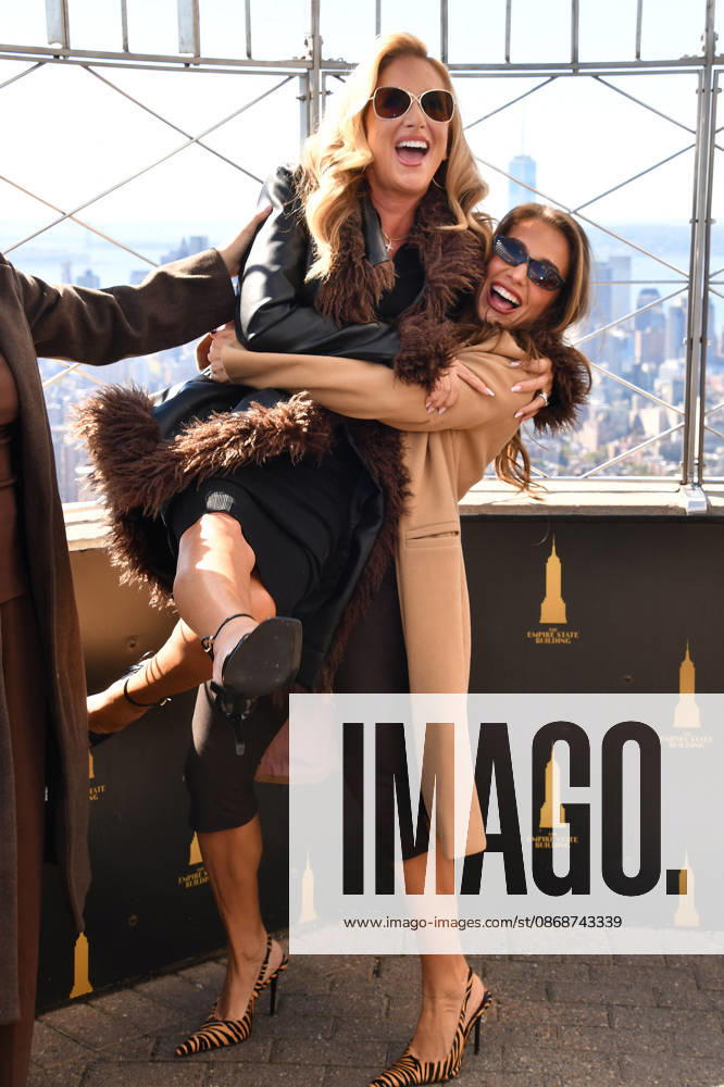 NEW YORK, NY- OCTOBER 6: Karen Parker and Jessie James Decker at the Empire State Building to Celebrate the Release of New Cookbook The Secret Sauce: A Family Cookbook Seasoned with Love on October 6, 2026 in New York City.
