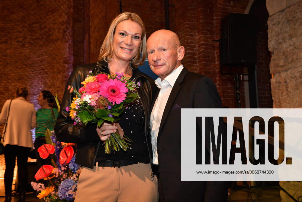 Maria Höfl Riesch with her boyfriend Johann Schrempf; Award Ceremony for the Bavarian State Medal for Social Service, 2026; All Saints Day; Hofkirche, Munich