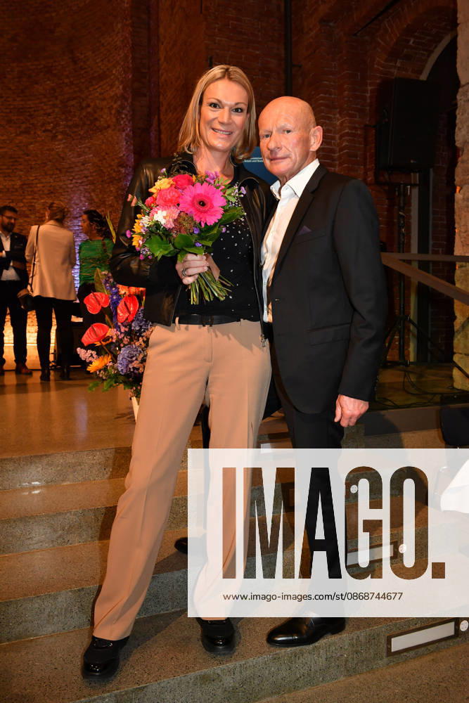 Maria Höfl Riesch with her boyfriend Johann Schrempf; Award Ceremony for the Bavarian State Medal for Social Service, 2026; All Saints Day; Hofkirche, Munich