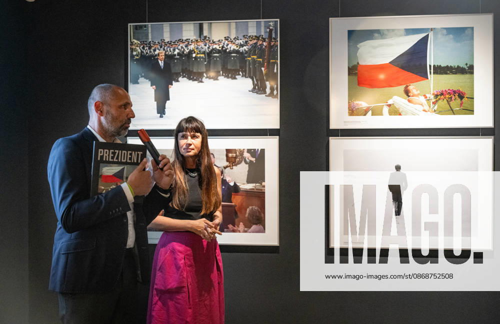 CTK Photobank editor-in-chief Petr Mlch, left, and Czech Photo director Veronika Souralova during the opening of Photo CTK: Havel - President Vaclav Havel Through the Eyes of CTK Photojournalists exhibition, marking 90th anniversary of Havel s birth, organised by Czech Press Agency (CTK)collaborationxwithxCzechxPhoto,Octoberx6,x2026,Prague,Republic.x(CTKxPhoto RomanxVondrous) CTKPhotoP2026100608128 CTKPhotoP2026100608128