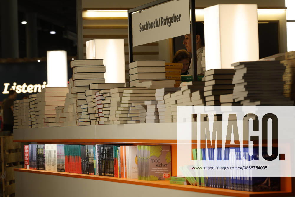 Frankfurt Impressions, October 6, 2026: At the 78th Frankfurt Book Fair, a non-fiction guidebook is showcased at a booth in Frankfurt am Main, Hesse, Germany