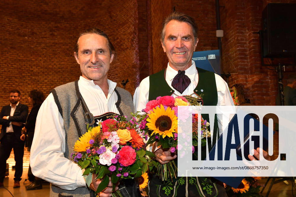 Alexander Huber and Thomas Huber (Huber Buam) at the presentation of the Bavarian State Medal for Social Merit at the All Saints Court Church, Residenz on October 6, 2026, in Munich. Alexander Huber and his brother Thomas Huber attend the presentation of