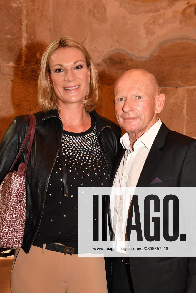 Maria Höfl Riesch and Johann Schrempf at the presentation of the Bavarian State Medal for Social Merit at the All Saints Court Church, Residenz on October 6, 2026, in Munich. Maria Riesch and Johann Schrempf attend the presentation of the Bavarian State Medal for Social Mer